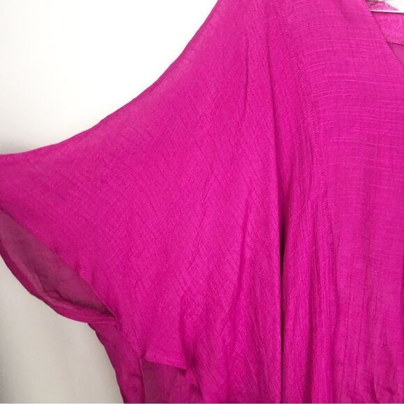 UMGEE | Magenta Oversized Tunic Poncho Swim Coverup Women’s Size M/L - Picture 4 of 8